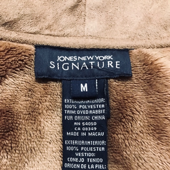 Vintage Jones New York Rabbit Fur Trim Vest - Picture 3 of 3